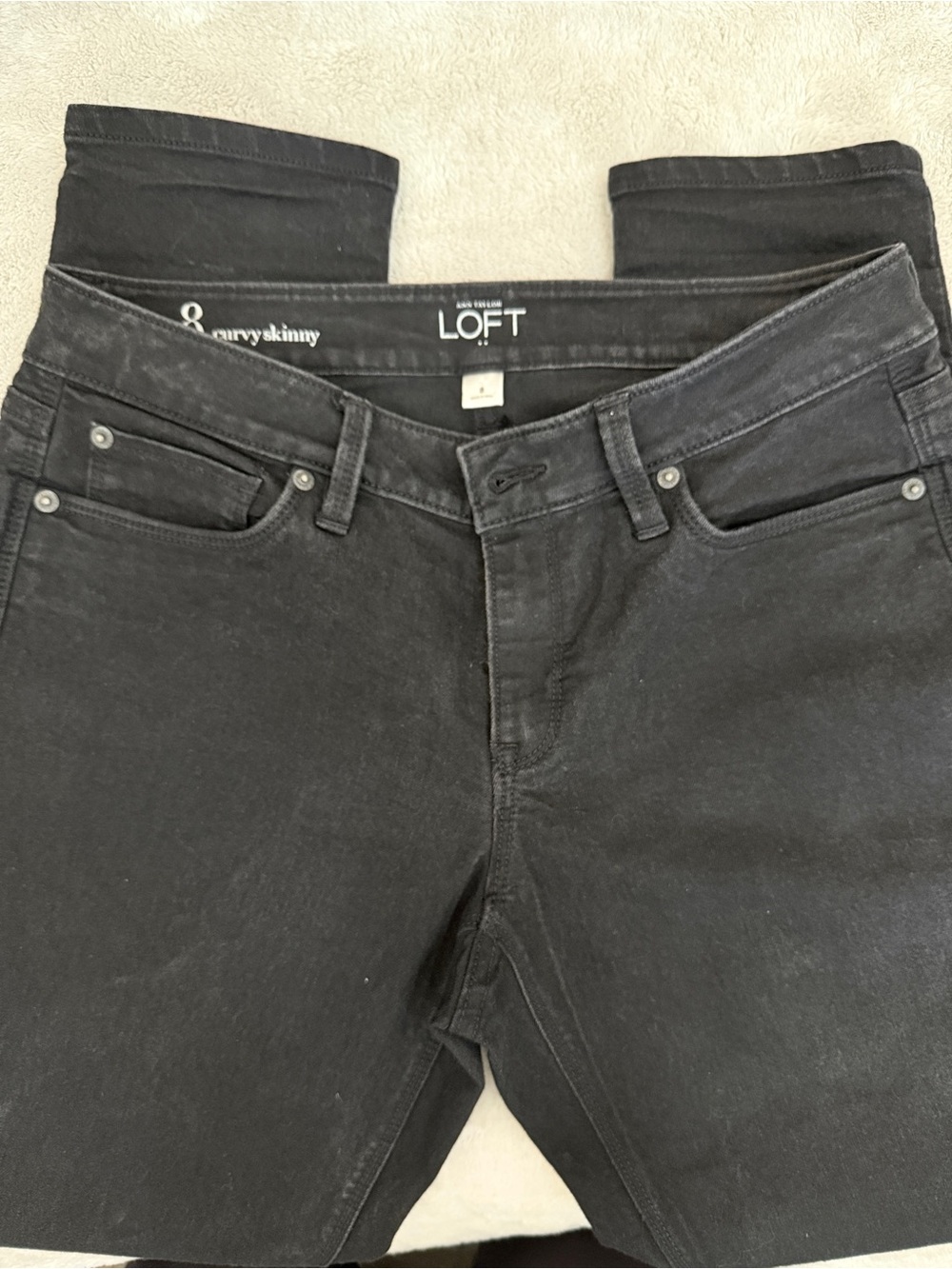 LOFT Women's Skinny Jeans in Black Wash
